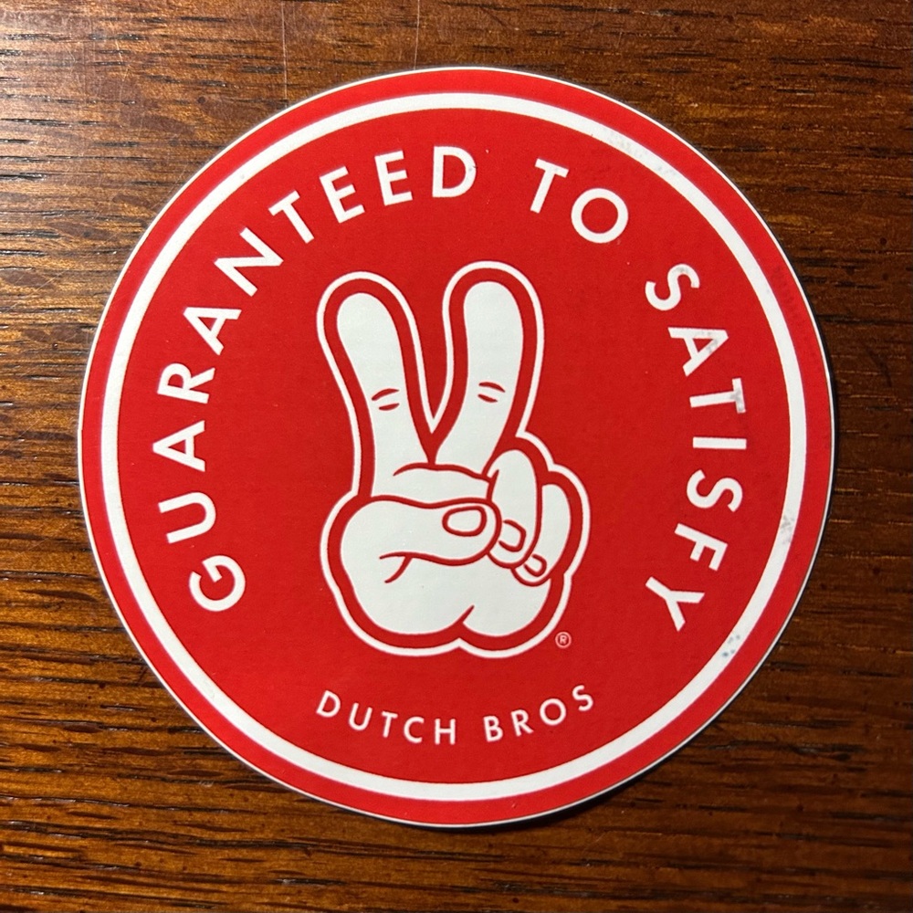 Dutch Bros Red Decorative Sticker